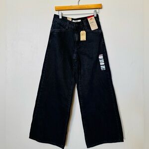 Levi's Black Wide Leg Flare Jeans